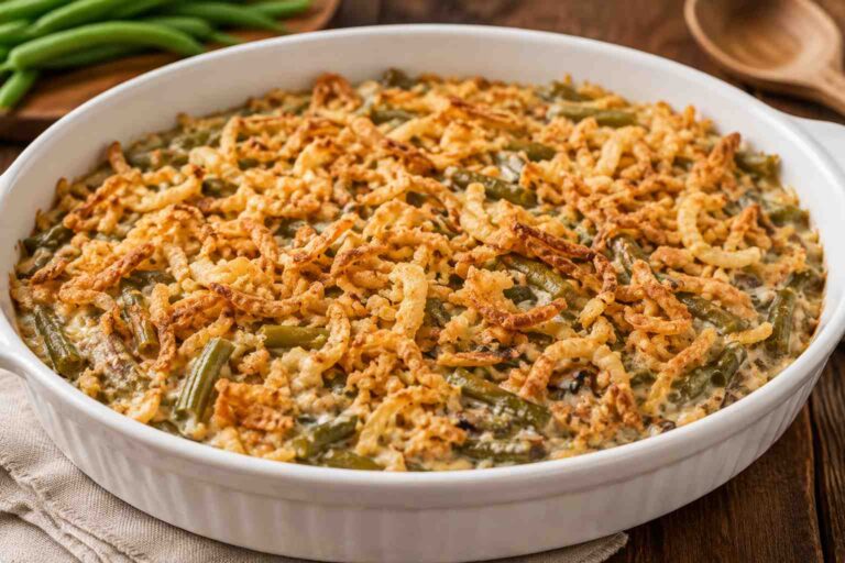 Green Bean Casserole Recipe with Worcestershire Sauce